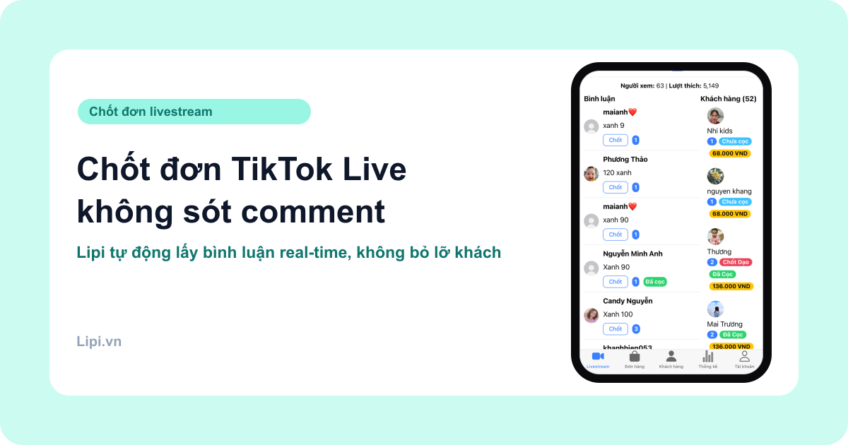Cách chốt đơn livestream TikTok không sót comment