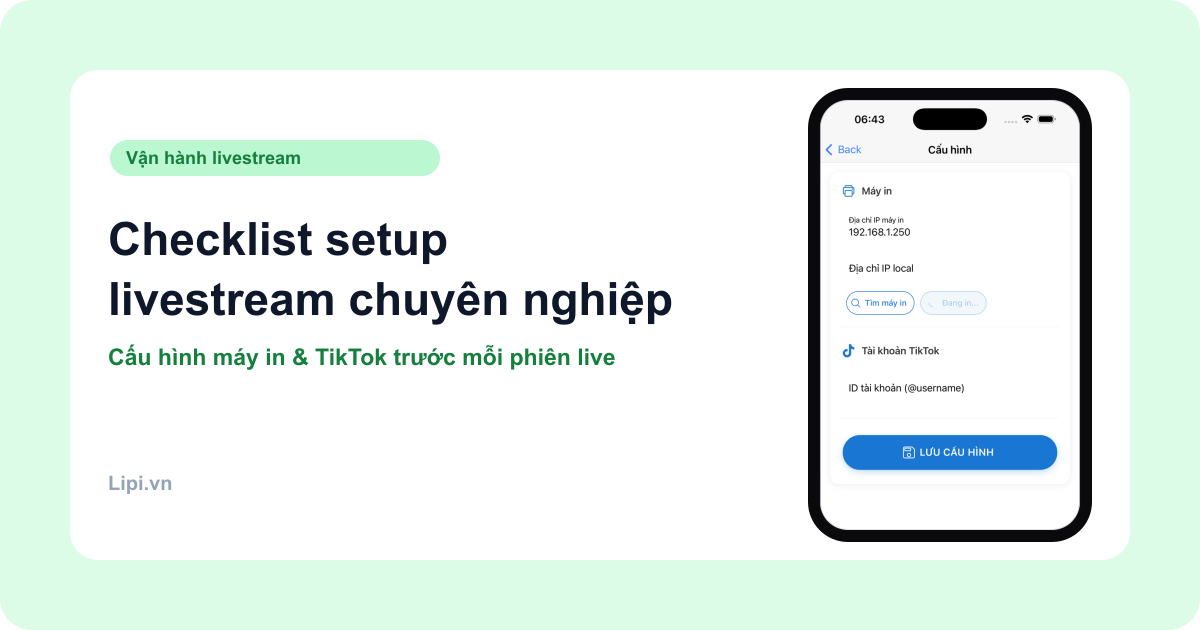 Checklist setup livestream bán hàng chuyên nghiệp