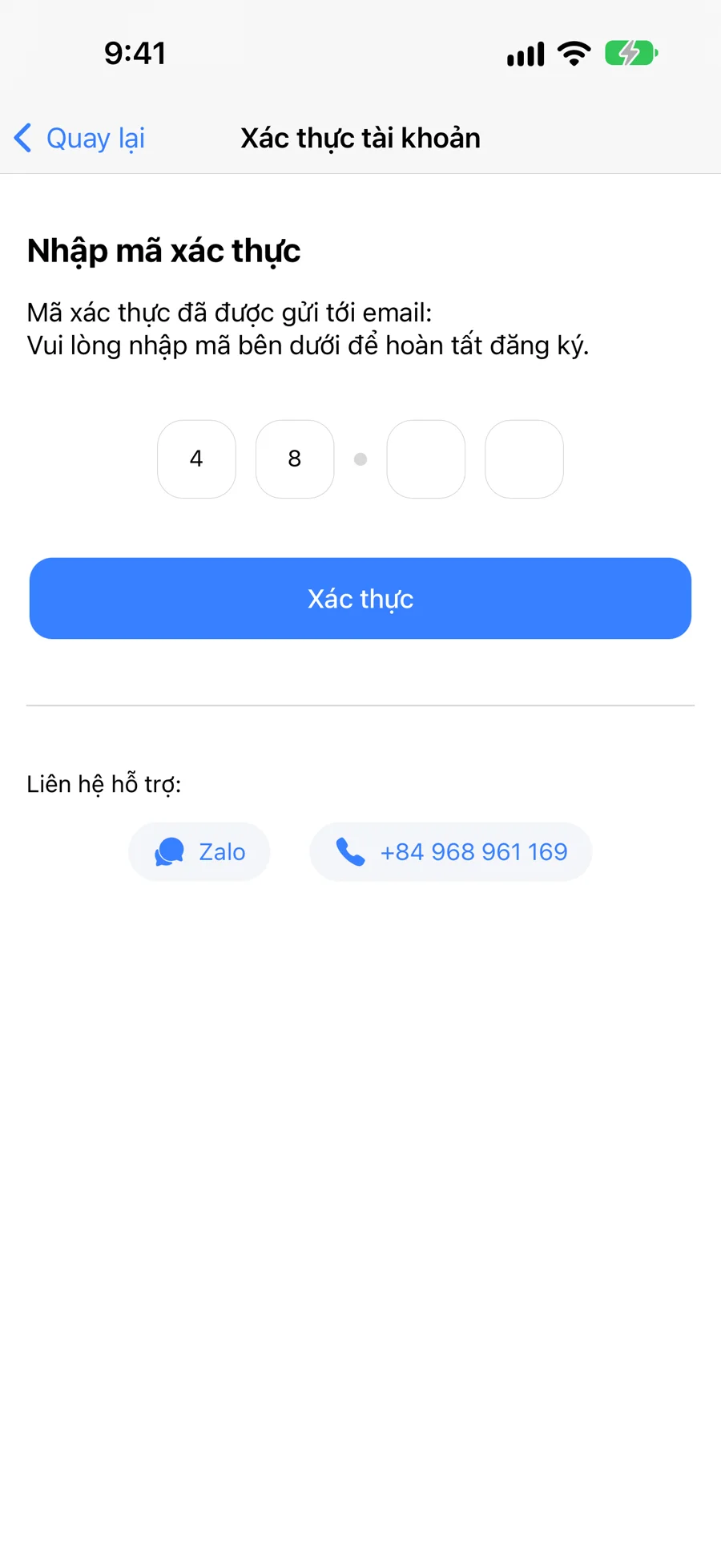 Xác thực tài khoản