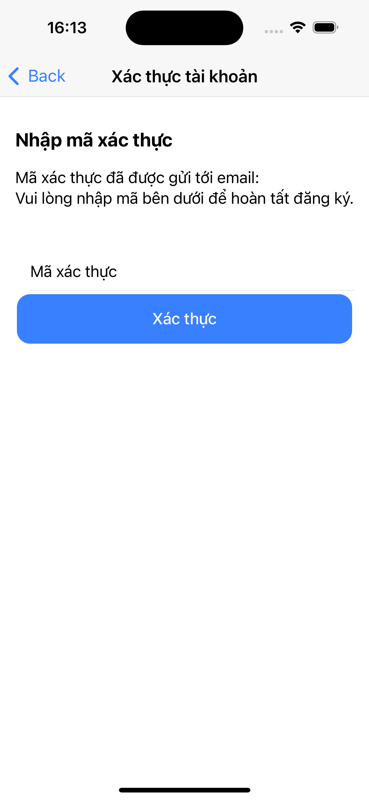 Xác thực tài khoản